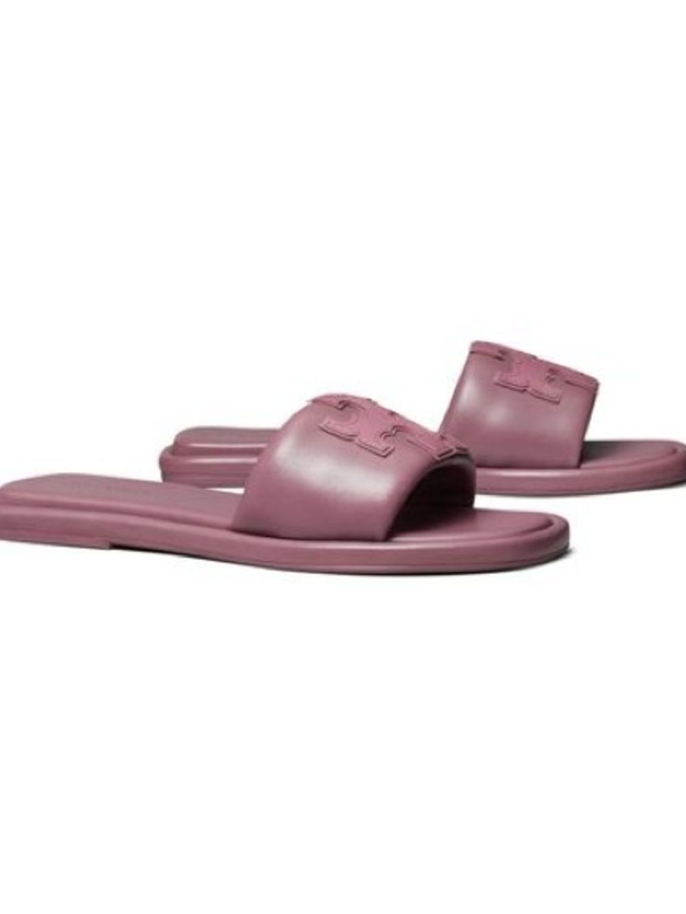 Tory Burch Lilac Logo Slide Sandals - Picture 2 of 6